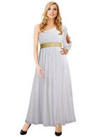 Grecian Goddess Womens White Toga Costume - Main Image