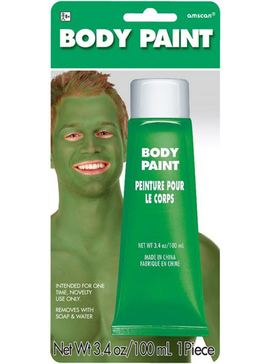Green Body Paint in a 100ml Tube
