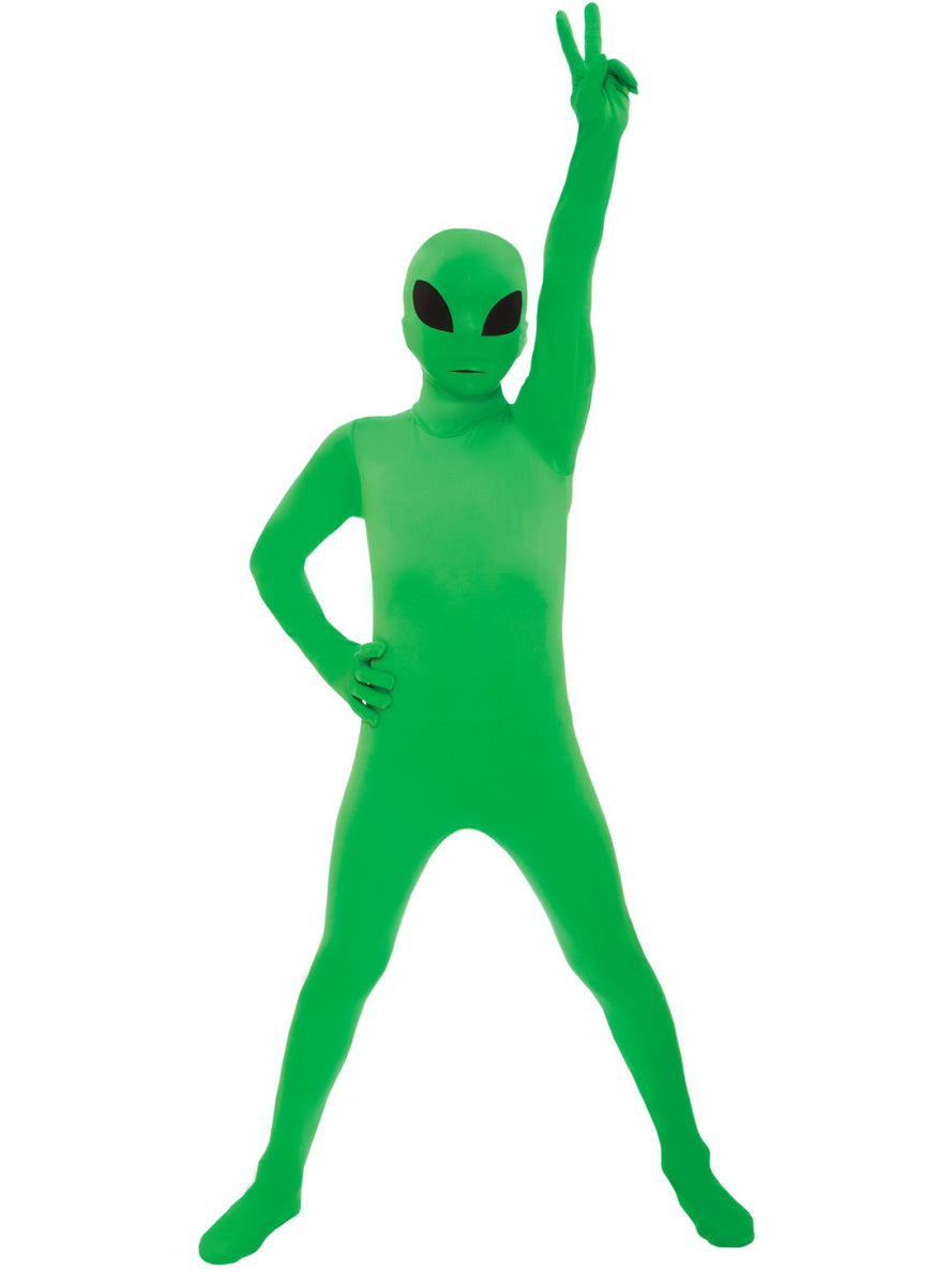 Green Alien Boys Morphsuit - Alternate Image