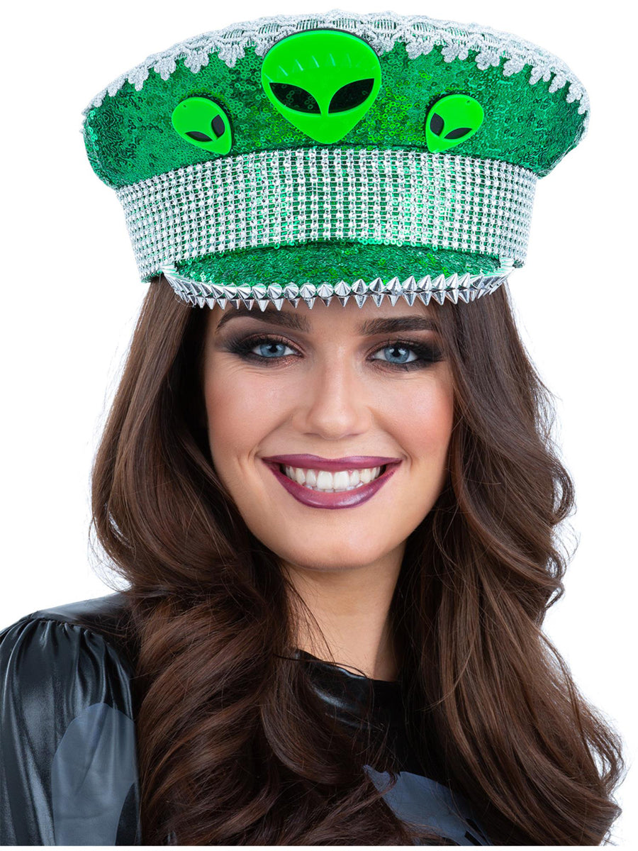 Adults Deluxe Alien Festival Hat - Main Image