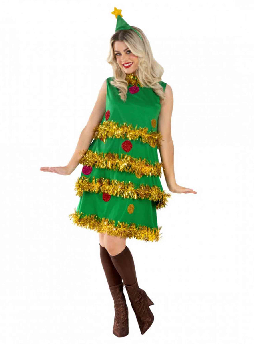 Plus Size Womens Green Christmas Tree Sexy Costume Alternative Image 2