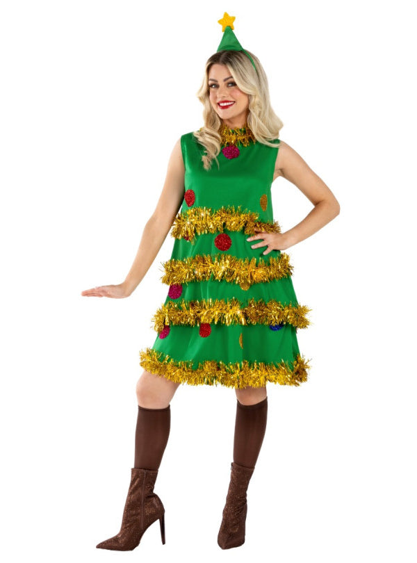 Womens Green Christmas Tree Sexy Costume Alternative Image 1