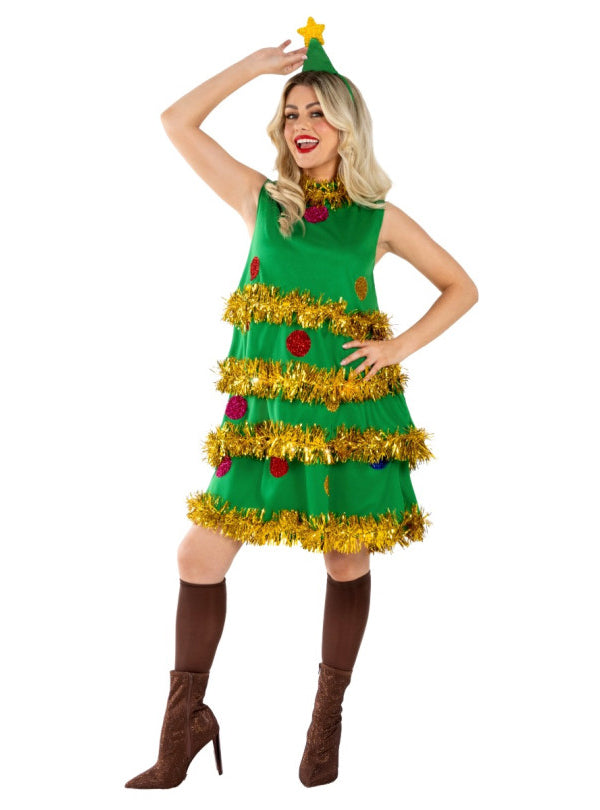 Womens Green Christmas Tree Sexy Costume Alternative Image 2