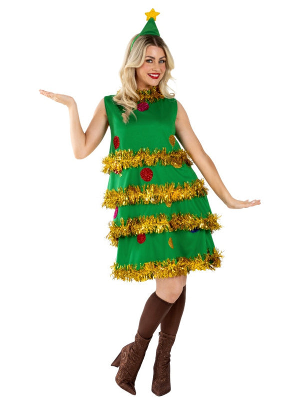 Womens Green Christmas Tree Sexy Costume Alternative Image 3