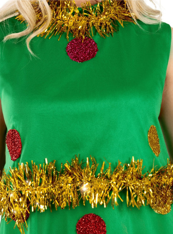 Womens Green Christmas Tree Sexy Costume Close Image 1