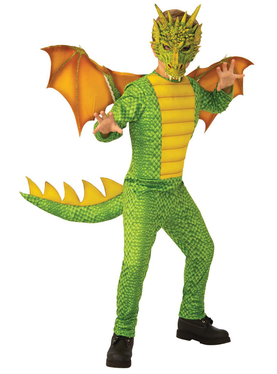 Boys Mythical Green Dragon Book Week Costume - Main Image