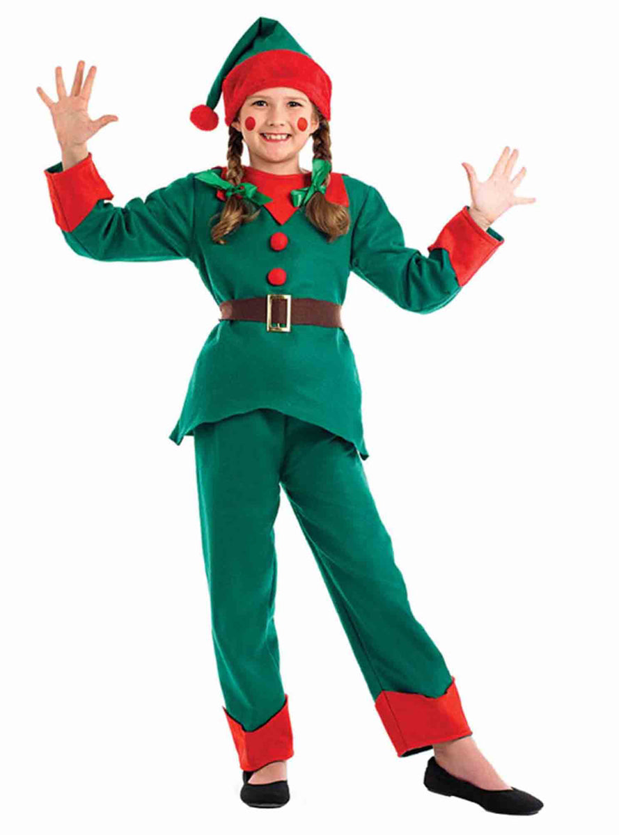 Teen Girls Green Elf Christmas Costume