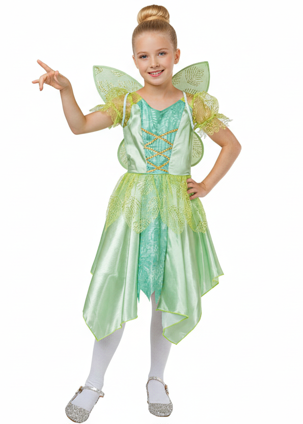 Main Image of Green Tinkerbell Fairy Girls Costume - Main Image