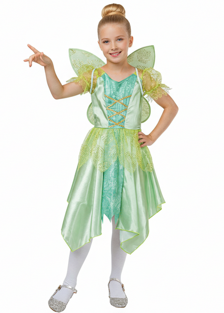 Main Image of Green Tinkerbell Fairy Girls Costume - Main Image