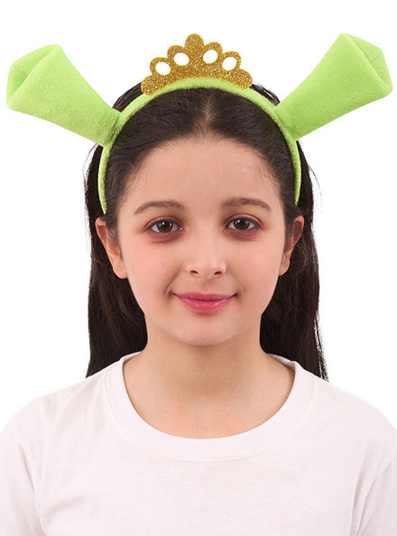 Image of Ogre Princess Girls Green Costume Ears With Tiara