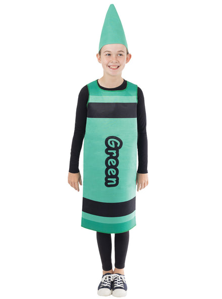 Green Crayon Kids Book Week Tabard Costume - Main Image