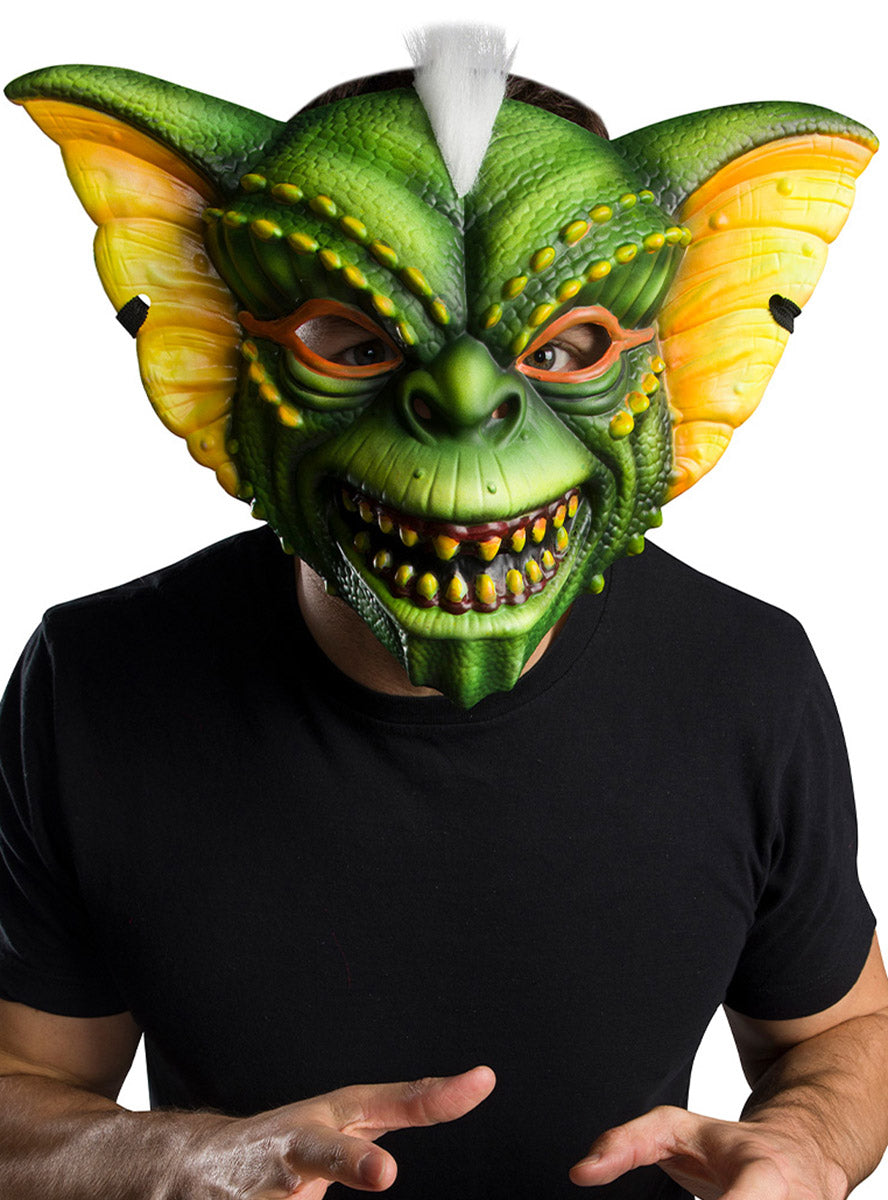 Stripe Adults Gremlins Green Vacuform Character Costume Mask - Main Image