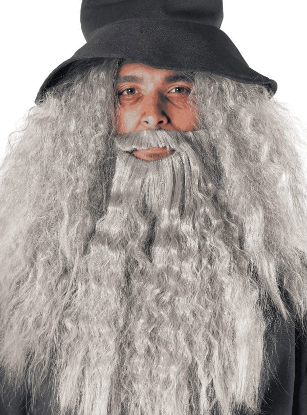 Mens Deluxe Grey Wizard Gandalf Lord Of The Rings Costume Close Image 1