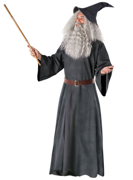 Mens Deluxe Grey Wizard Gandalf Lord Of The Rings Costume Main Image