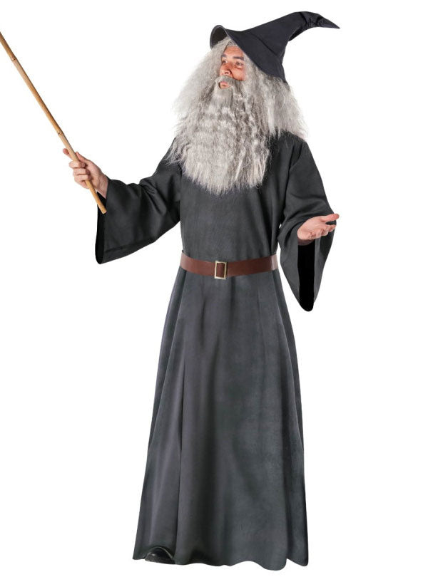 Plus Size Mens Deluxe Grey Wizard Gandalf Lord Of The Rings Costume Alternative Image 1