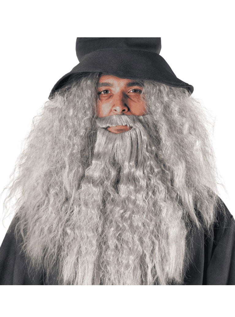 Plus Size Mens Deluxe Grey Wizard Gandalf Lord Of The Rings Costume Close Image 1