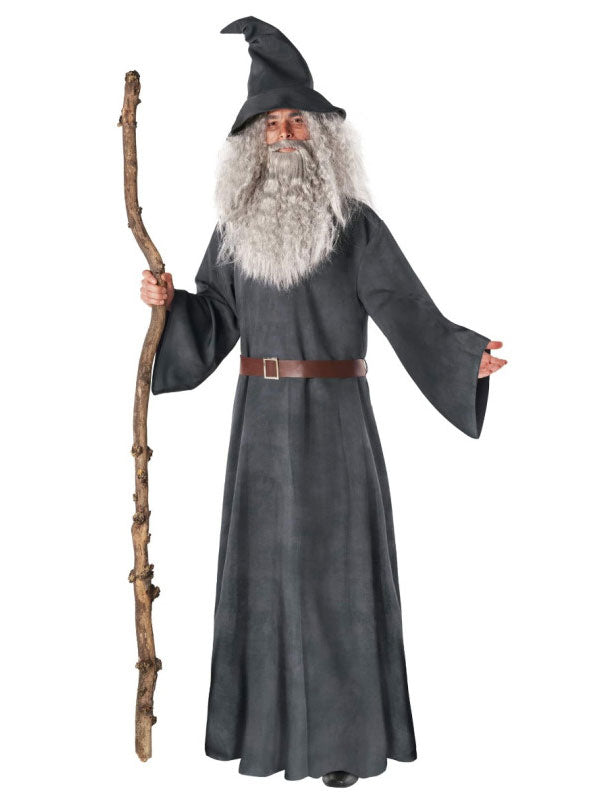 Plus Size Mens Deluxe Grey Wizard Gandalf Lord Of The Rings Costume Main Image
