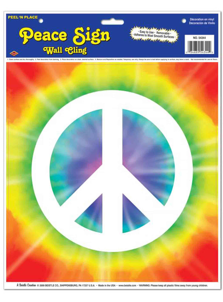 Peel and Place Peace Sign Decoration - Main Image
