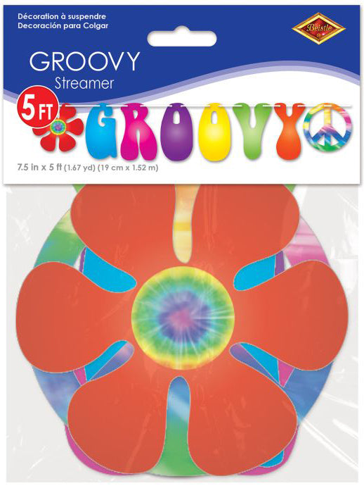 Groovy Peace Sign Banner - Packaging Image