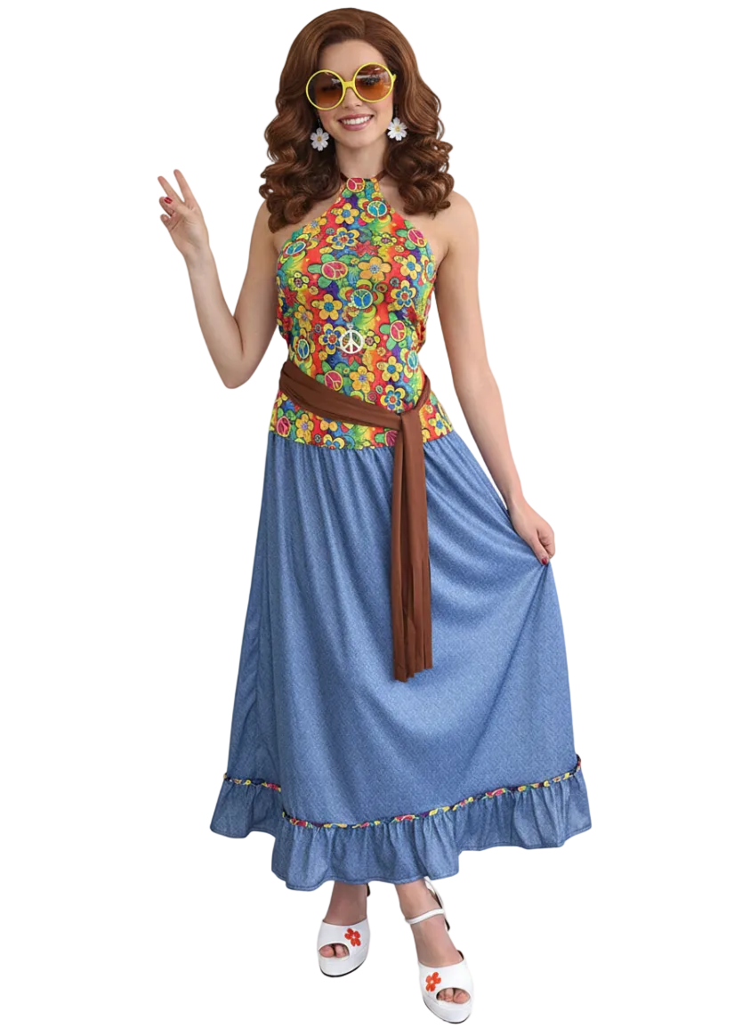 1960s Groovy Girl Womens Hippie Costume - Main Image