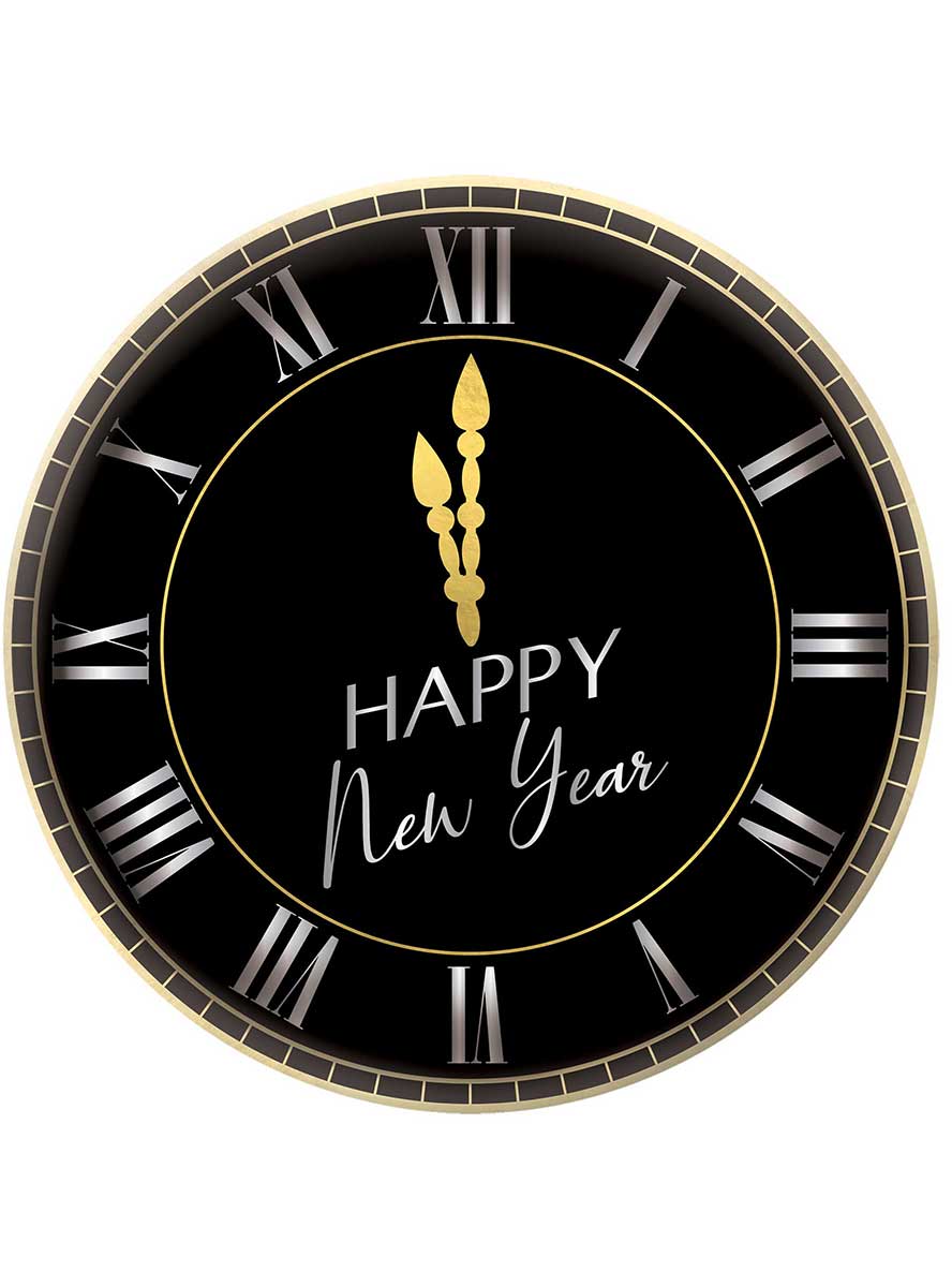 Black Happy New Year 34cm Melamine Platter