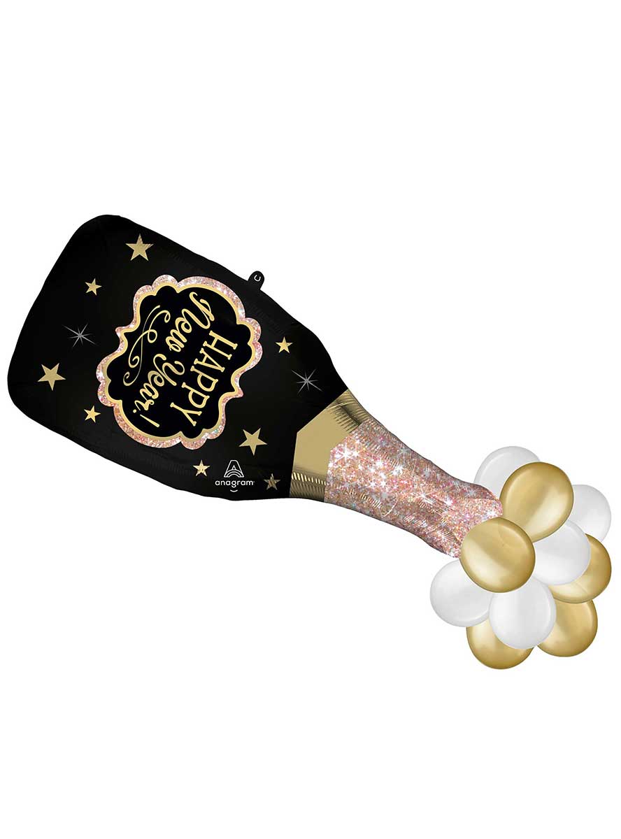 Champagne Bubbly Bottle 119cm Happy New Year Supershape Foil Balloon