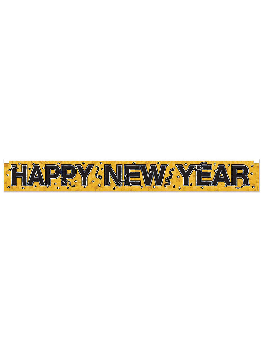 Gold Happy New Year Banner - Main Image