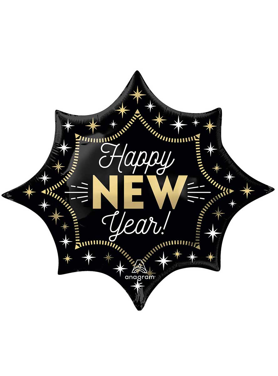 Midnight Glam 73cm Supershape Happy New Year Balloon