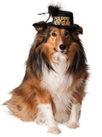 Black and Gold Happy New Year Pet Hat - Main Image