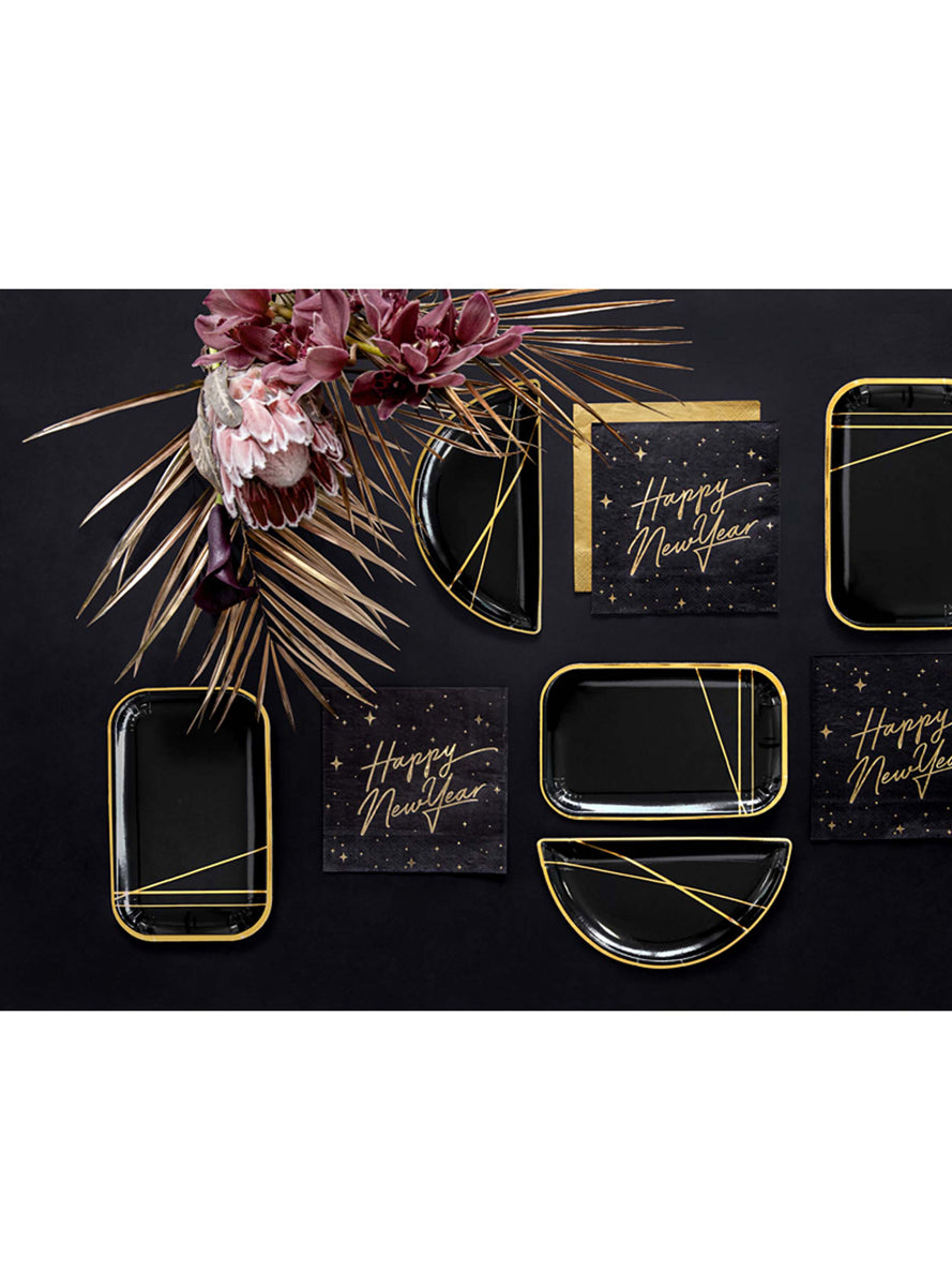 Black Happy New Year Napkins - Lifestyle Image 2