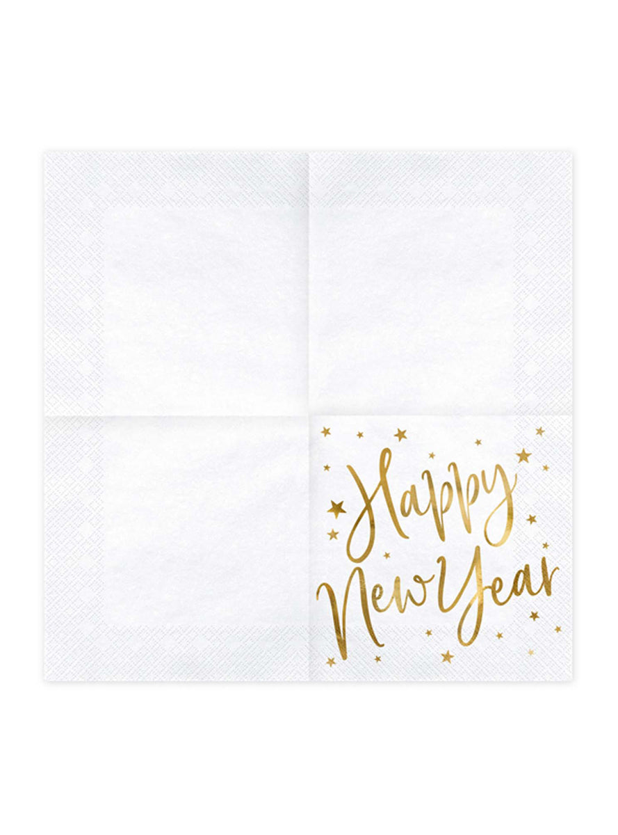 Happy New Year Napkins - Unfolded Image