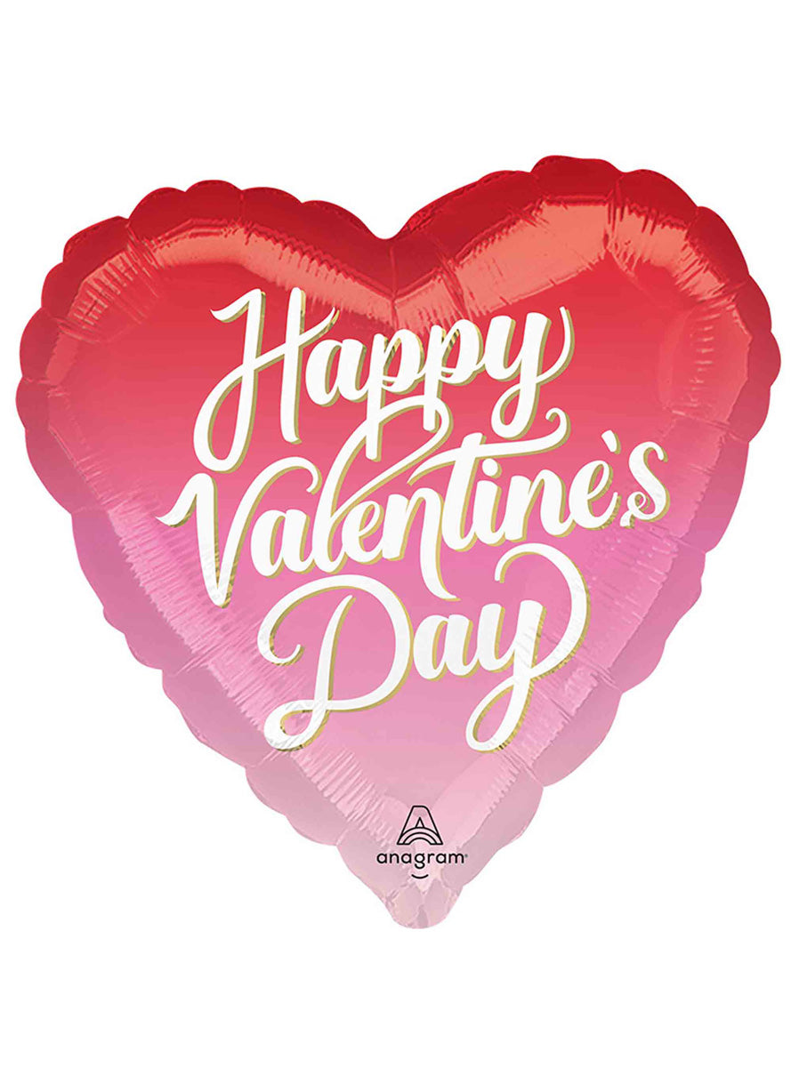 Happy Valentines Day Dreamy Hues 45cm Heart Shaped Foil Balloon - Main Image