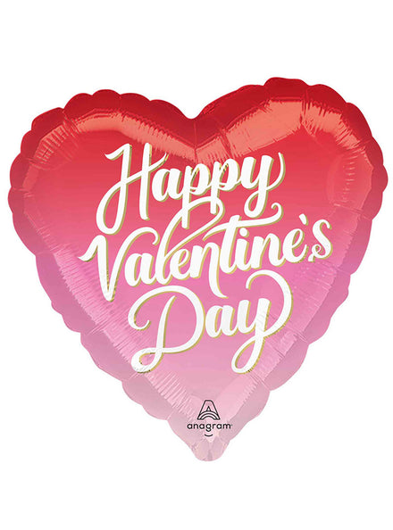 Happy Valentines Day Dreamy Hues 45cm Heart Shaped Foil Balloon - Main Image