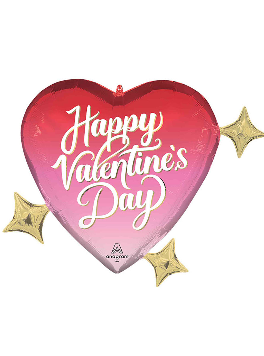 Happy Valentines Day Dreamy Hues Supershape Foil Balloon - Main Image