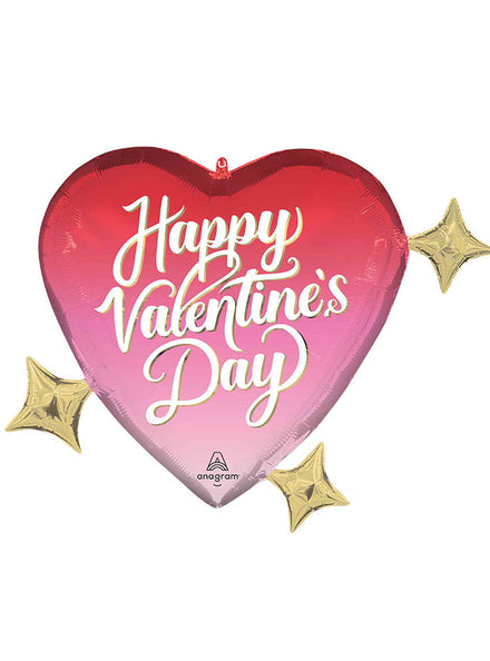Happy Valentines Day Dreamy Hues Supershape Foil Balloon - Main Image