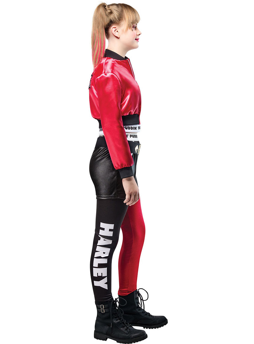 Harley Quinn Girls Costume - Side Image