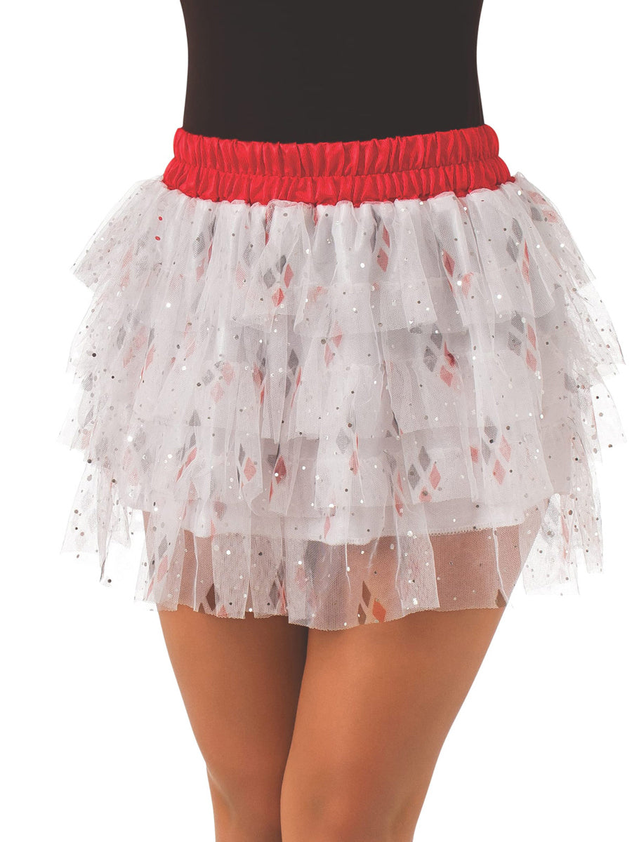 Teen Girls Harley Quinn Ruffled Costume Skirt - Main Image