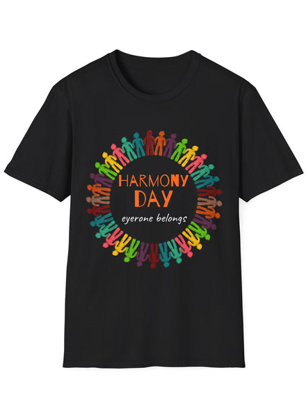 Everyone Belongs Plus Size Black Harmony Day Shirt
