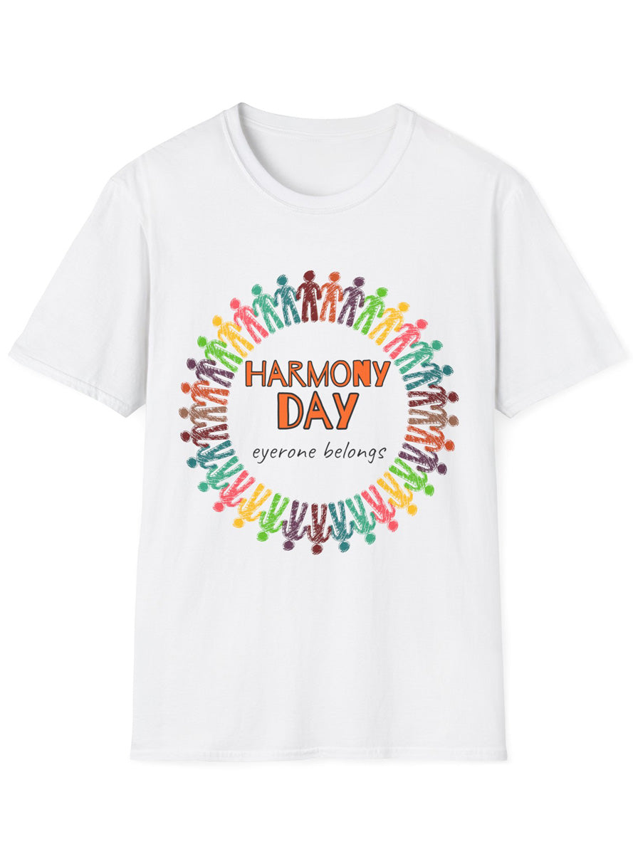 Everyone Belongs Plus Size White Harmony Day Shirt