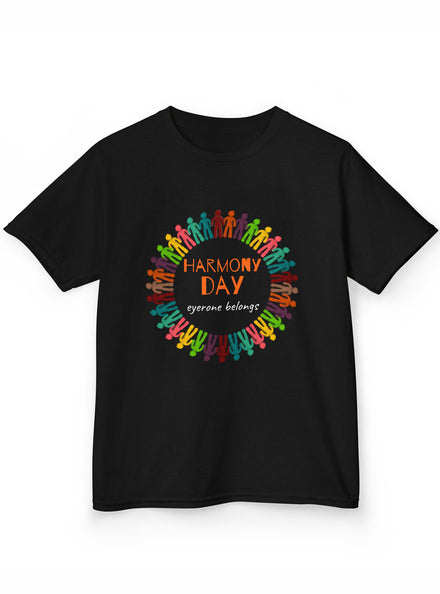 Everyone Belongs Teens Black Harmony Day Shirt