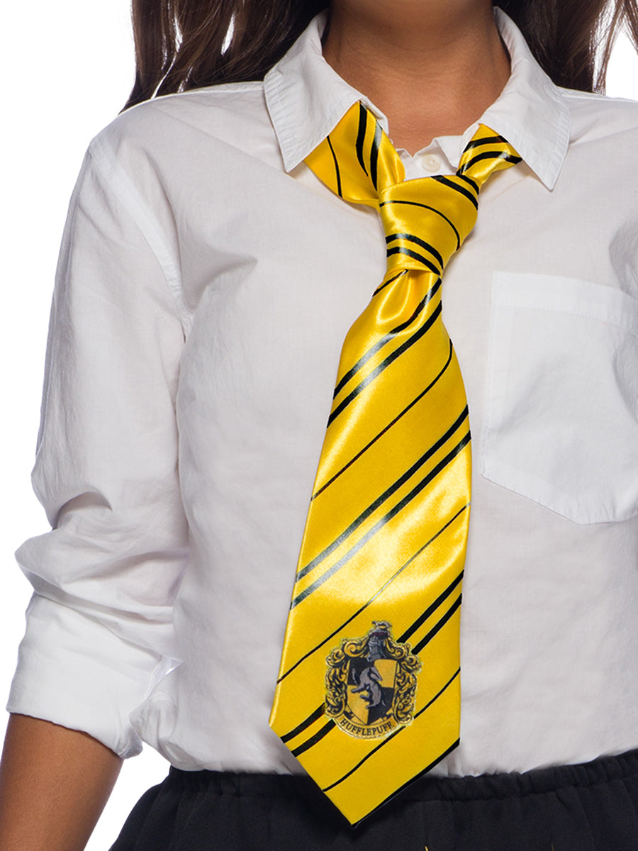 Hufflepuff Hogwarts House Tie - Close Image 2