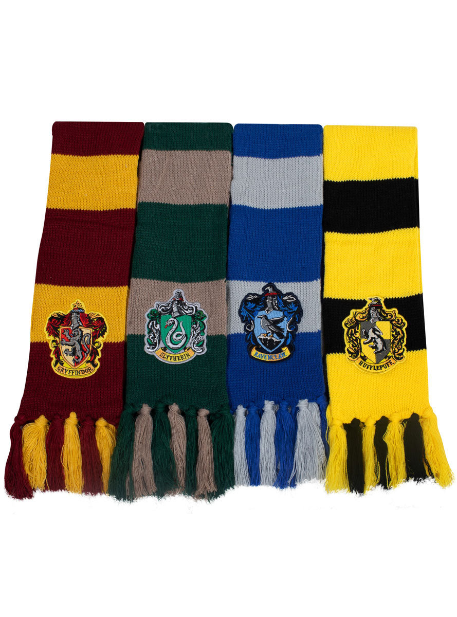 Deluxe Knitted Slytherin Green and Silver Slytherin Harry Potter Costume Scarf - Alternative Image