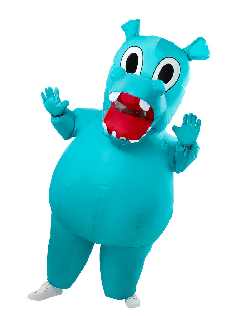 Hasbro Blue Hungry Hippo Adults Inflatable Board Game Costume - Main Image