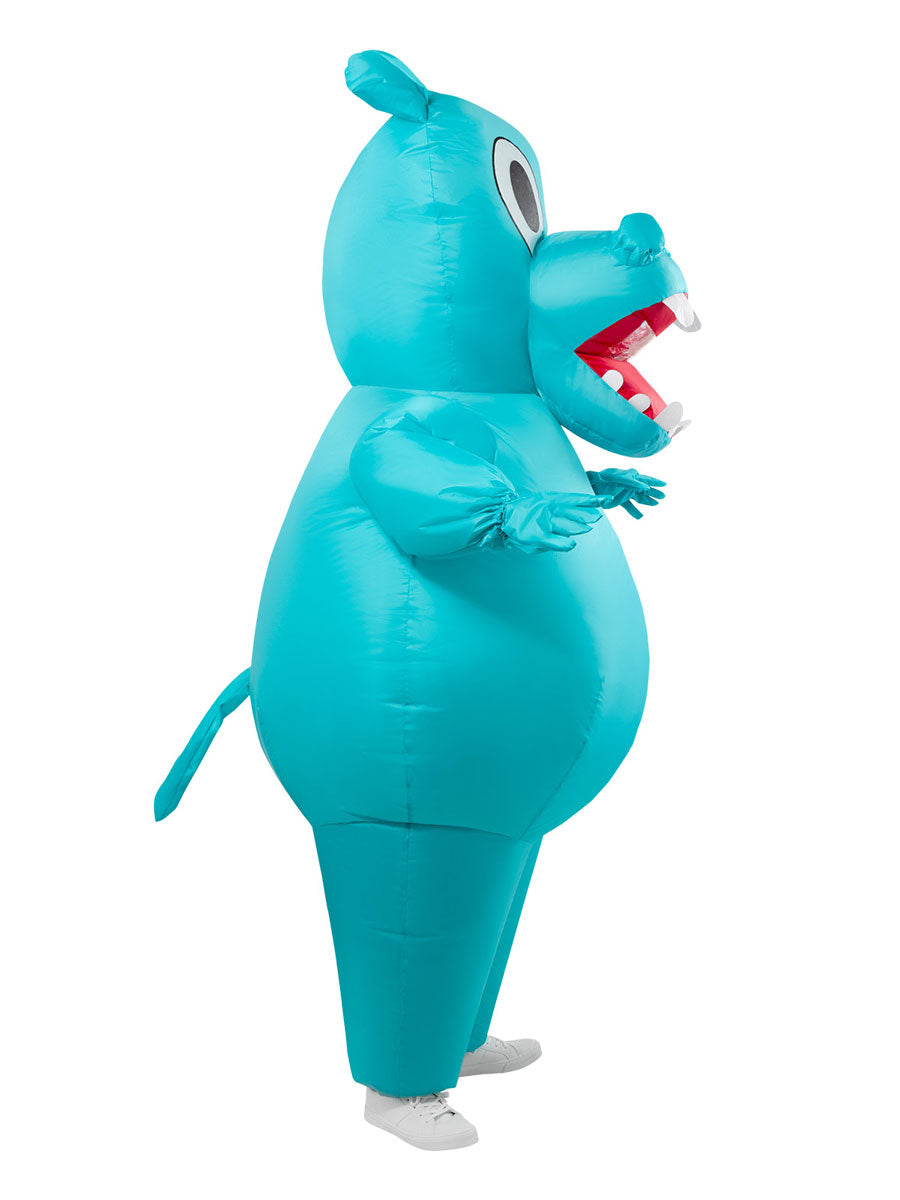 Hasbro Blue Hungry Hippo Adults Inflatable Board Game Costume - Side Image 2