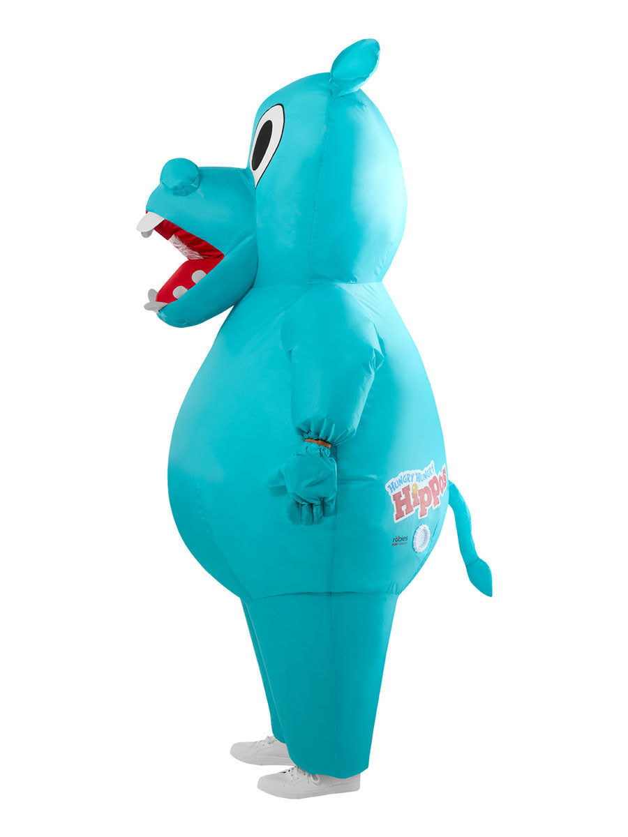 Hasbro Blue Hungry Hippo Adults Inflatable Board Game Costume - Side Image