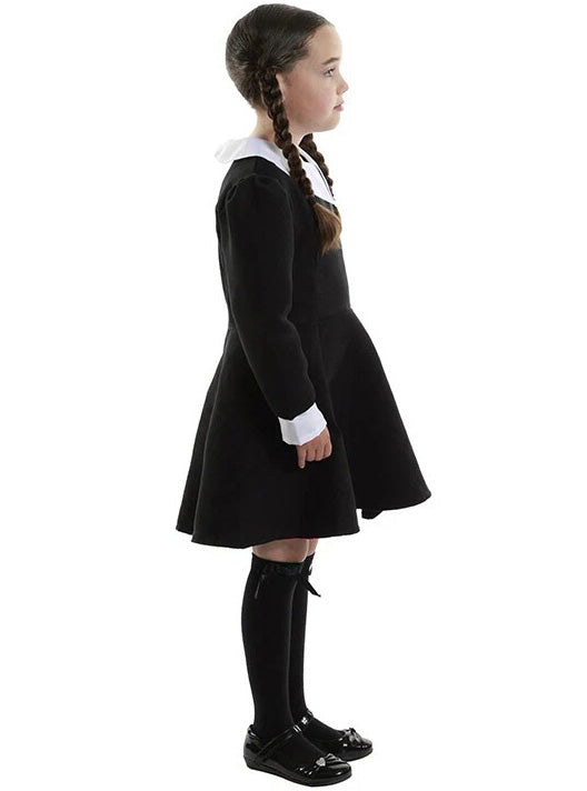 Haunted Child Girls Wednesday Addams Costume - Side Image