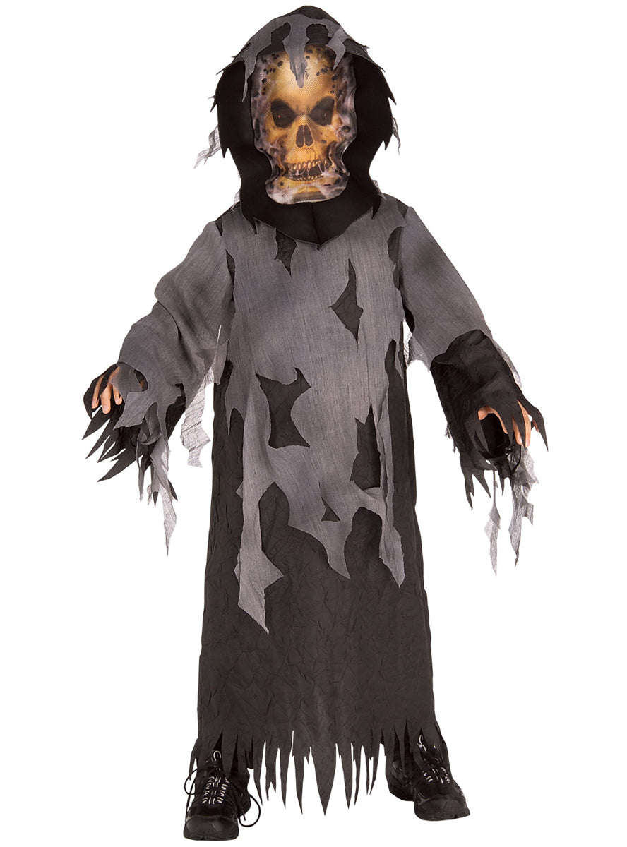 Boys Haunted Skeleton Reaper Halloween Costume - Main Image