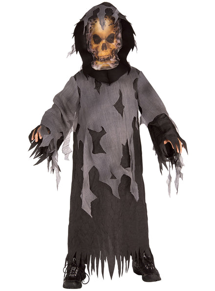 Boys Haunted Skeleton Reaper Halloween Costume - Main Image