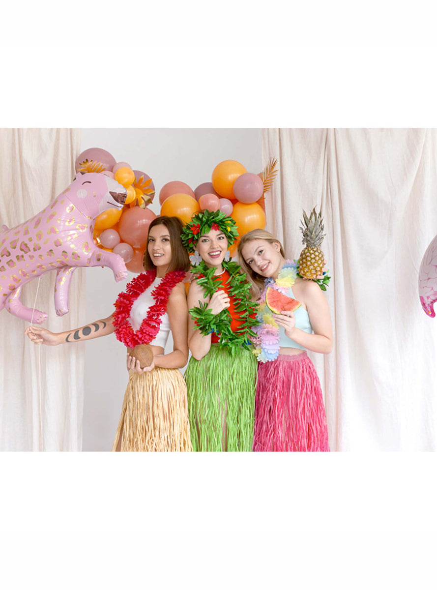 Hawaiian Leis Necklace Headband and Bracelet Costume Accessory Set - Lifestyle Image 3