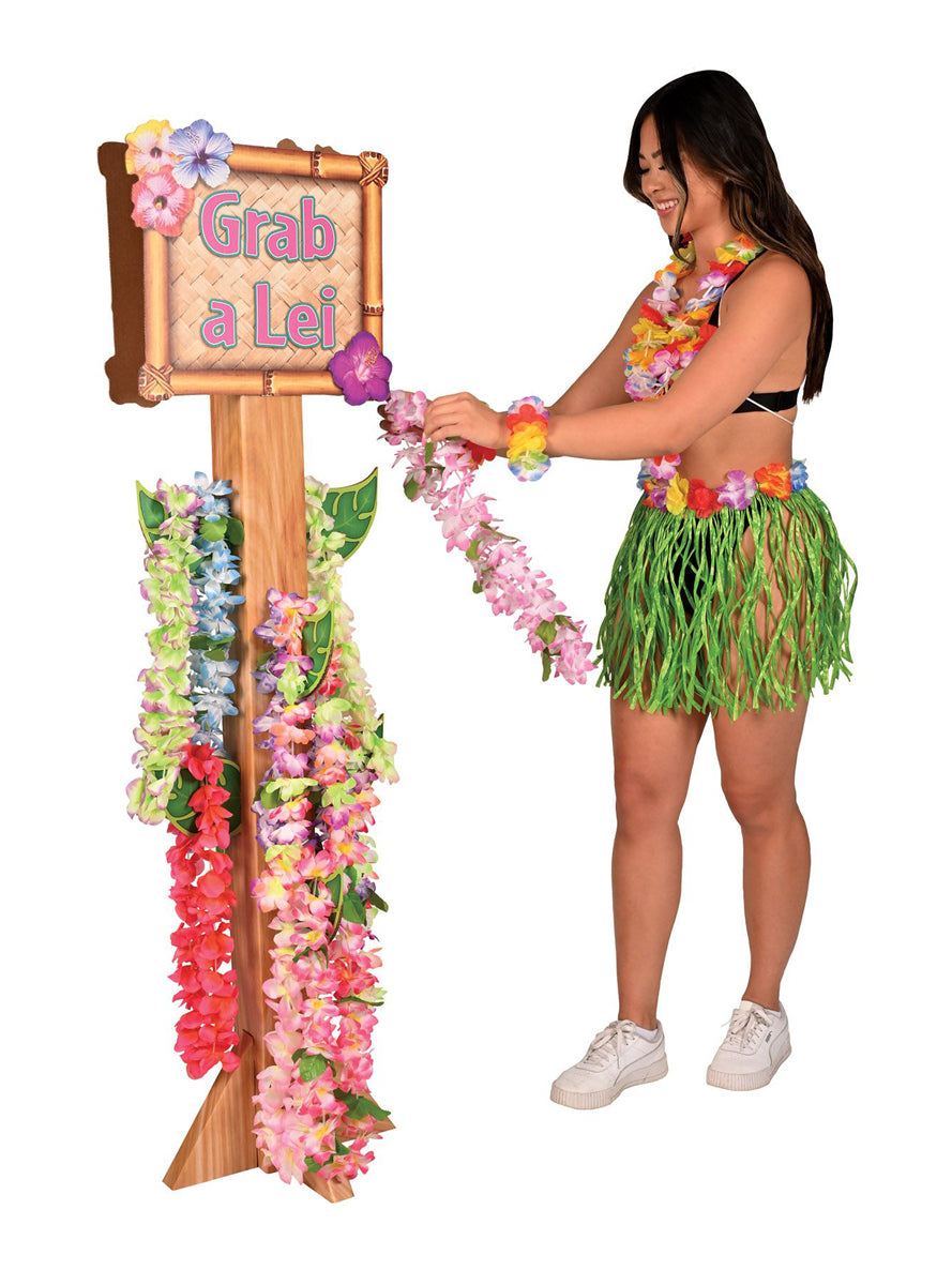 Hawaiian Party 153cm Grab a Lei Station Prop - Alternative Image 1